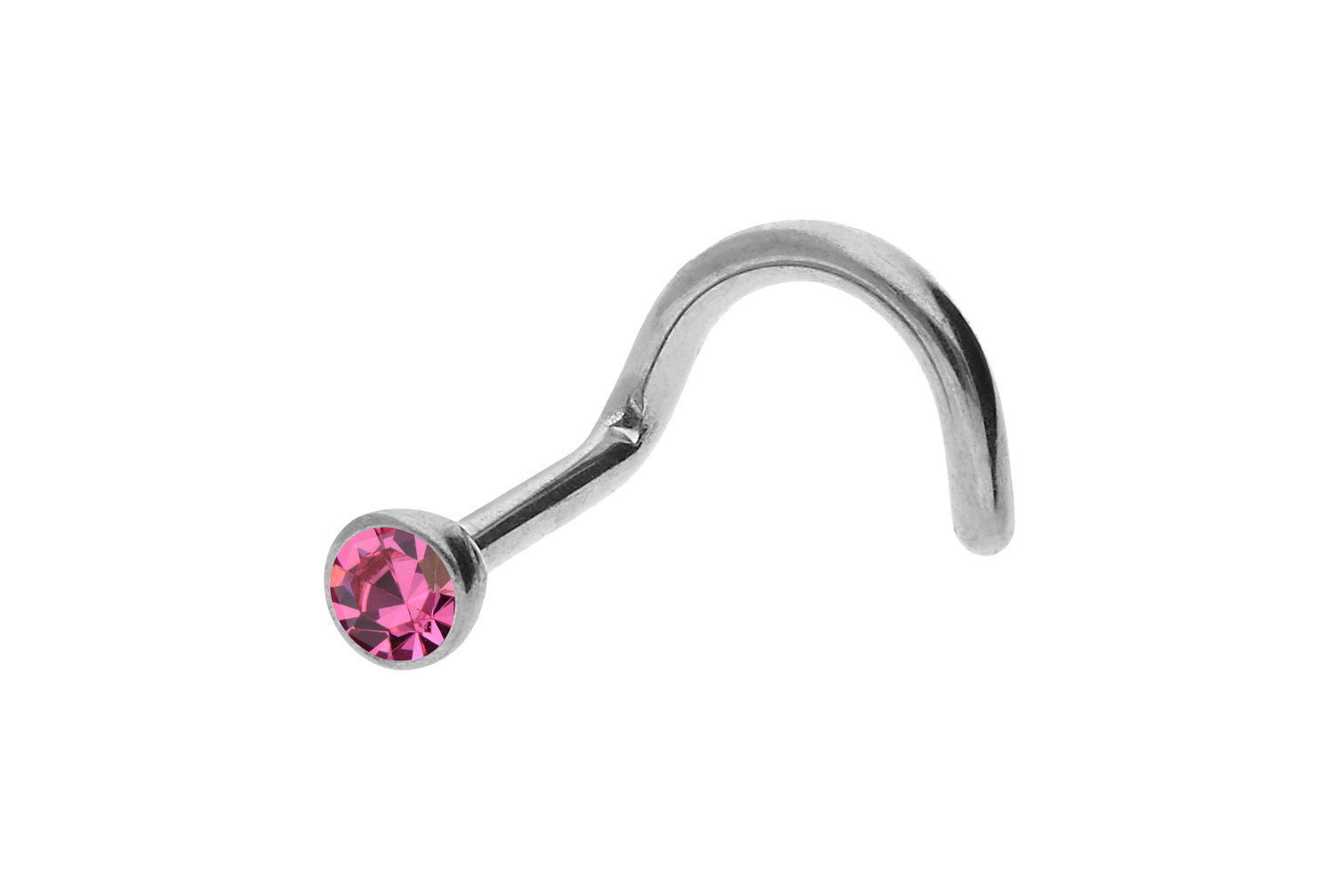 Chirurgenstahl Nasenstecker Nasenpiercing Spirale KRISTALL ++SALE++